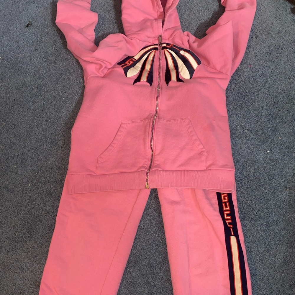 Pink Gucci jogging suit